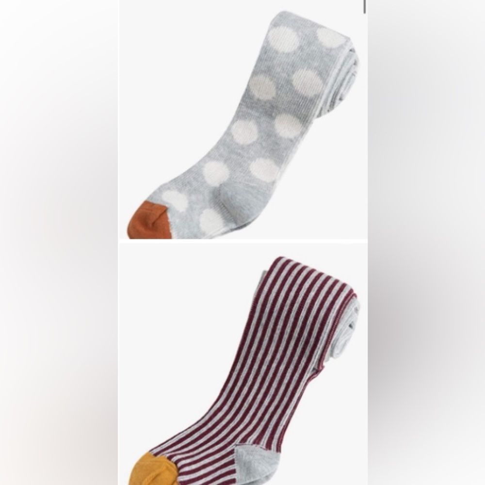 Girls cotton tights stripes & polka dots size 2-3 years